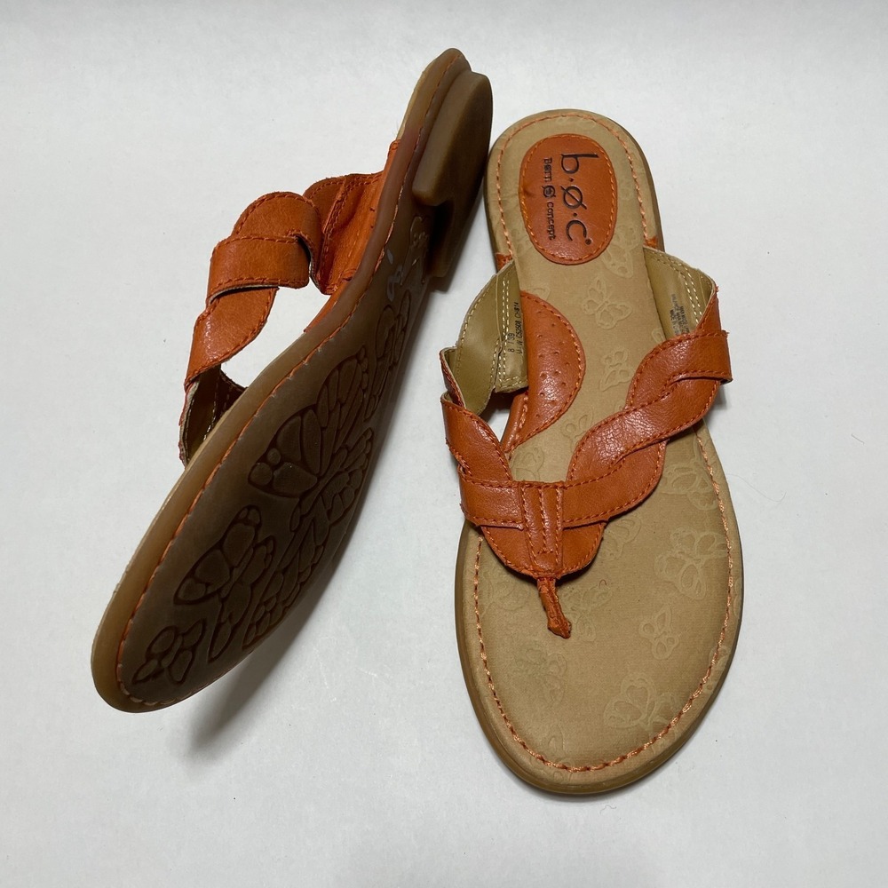 BOC 8 Born Concept NEW Women's Leather Throng Braided Sandals Man Made Upper‎